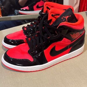Air Jordan Black and Red Sneakers